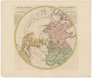 Noordelijk Halfrond om de Arctische Landen duidelijker te zien